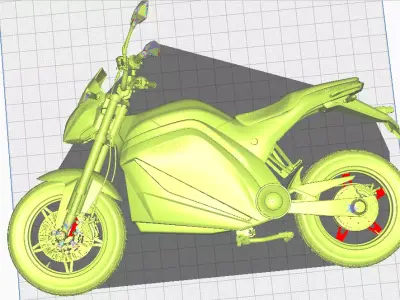 Eletric Motorcycle Parts - VOLTZ EVS 3D model