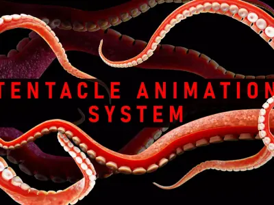 Tentacle Animation System Low-poly 3D model
