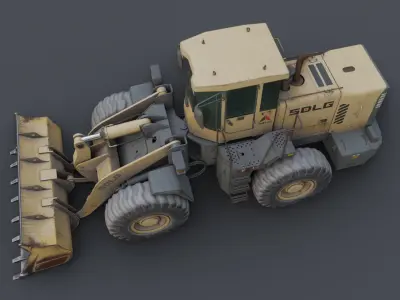 SDLG Bulldozer 3D model Low-poly 3D model