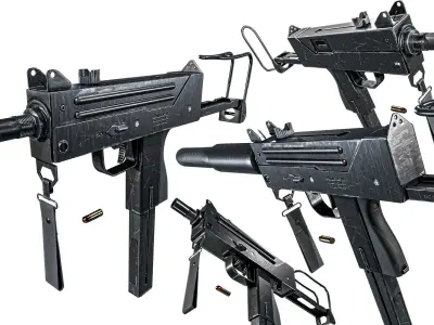 MAC 11 SMG PACK Low-poly 3D model