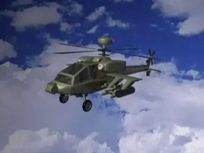 apache helicopter 3D model buy