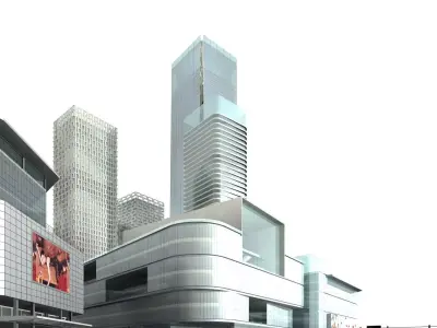Commercial Building 3D model 7