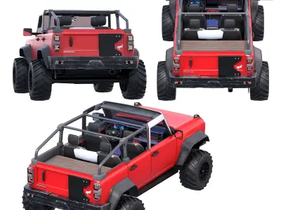 OFF ROAD FORD  Branco 3D model