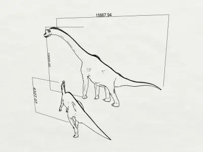 dinosaur 3D print model 2