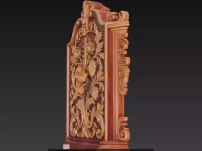 Baroque Elegance - Ornamental Wood Carving Decorative Collection 3D Model Pack