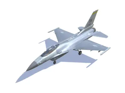 F-16 Fighting Falcon Jet Fighter Aircraft Low-poly 3D model