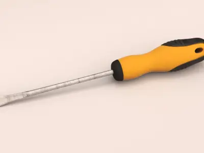 screwdriver set Low-poly 3D model purchase
