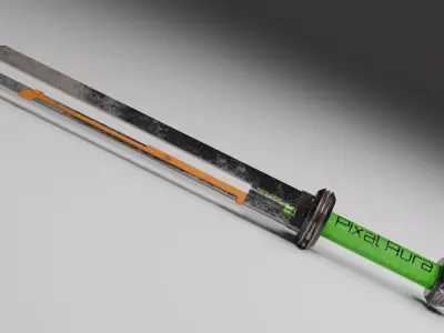 Realistic Sword Model Low-poly 3D model