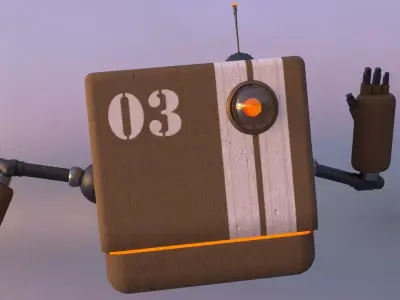 minirobot 03 Low-poly 3D model