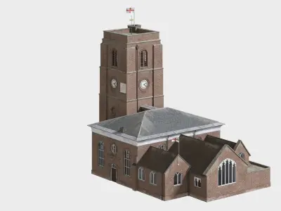 3D England building Old church 3D model