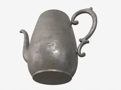 Old Metal Tea and Coffee Pot 3D model