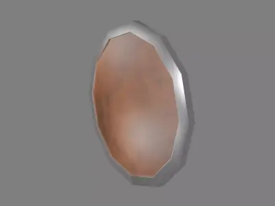 Stylized Round Shield Game Asset Low-poly 3D model