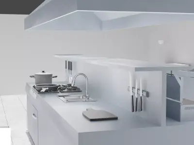 Industrial Kitchen 3D model get