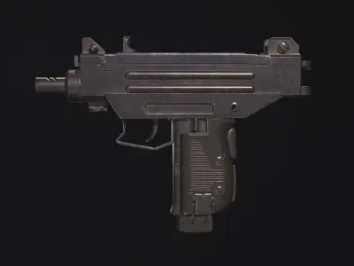 Weapon - Gun - SMG - UZI Low-poly 3D model