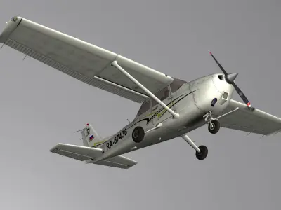 Cessna 172  Low-poly 3D model