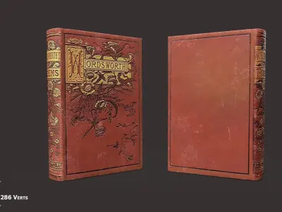 Old Poetry Book for Free Free low-poly 3D model