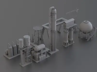 Kitbash Pack -150 PIECES Low-poly 3D model