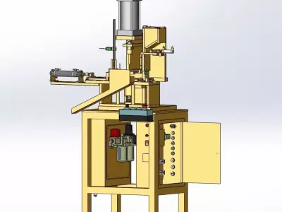 Electric Motor Rotor End Plate and Shaft Pressing Machine 3D model