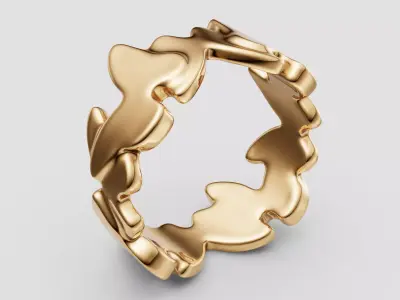 Butterfly eternity ring 17 size 3D print model