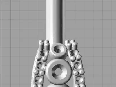 CG258 machine part with holes in it 3D print model