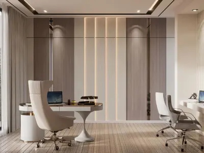 OFFICE ROOM MODERN LUXURY DESIGN  3D model