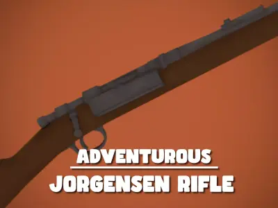 Adventurous - Jorgensen Rifle - Rigged and Animated Low-poly 3D model