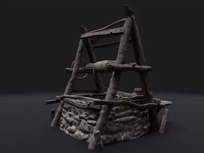Realistic Water Well Low-poly 3D model purchase