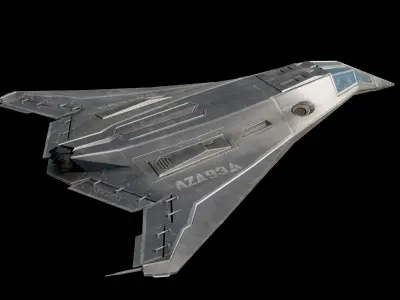 steampunk space shuttle Low-poly 3D model