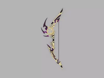Bow model genshin impact  Low-poly 3D model