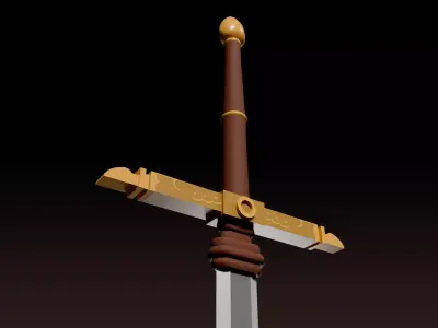 Frieren Demon Sword Low-poly 3D model