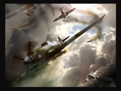 AirCraft second world war Low-poly 3D model