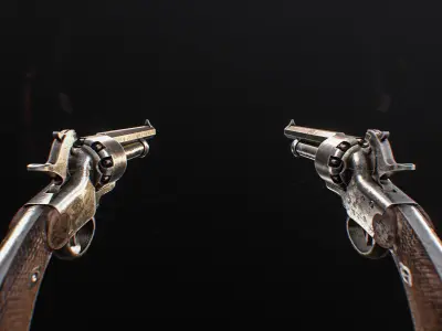 LeMat Revolver Low-poly 3D model