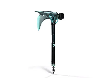 Futuristic Axe - Tobiguchi Low-poly 3D model