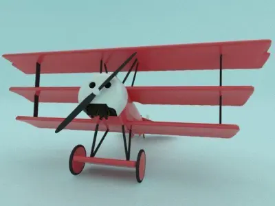 Airplane toy biplane 3D model