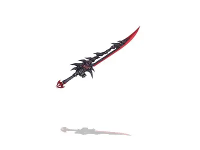 Flesh Katana Low-poly 3D model