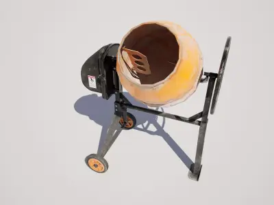 Concrete Cement Mixer Low-poly 3D model