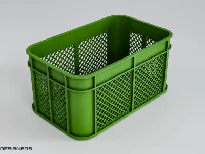 Plastic Crate Pack Low-poly 3D model