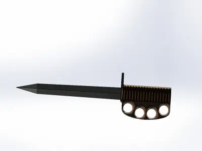 knuckle duster Low-poly 3D model