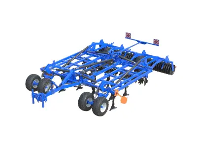 Soil Cultivator   Low-poly 3D model