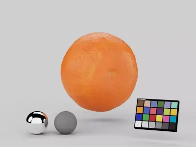 Mandarin Fruit 3D model