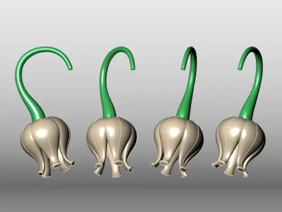 A Part of Lily Of The Valley Flower CAD Design 3D print model