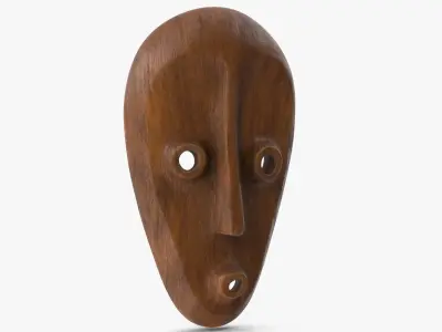  African Mask 3 Wood 