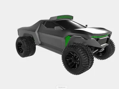 Future Trophy Truck Low-poly 3D model