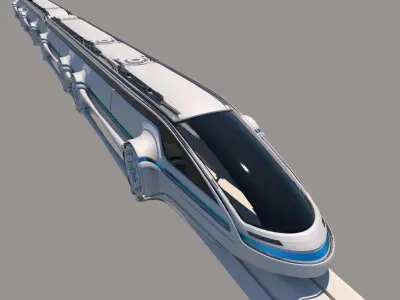 Maglev train-High-speed trains 3D model