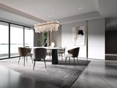 decoration Home restaurant villa Modern 3D model
