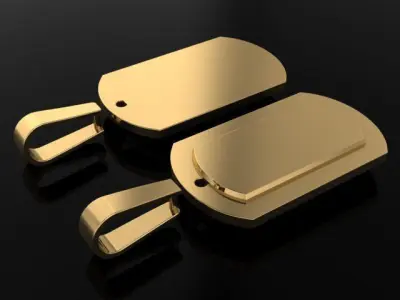 ID Bar Dogtag Pendant 3D print model