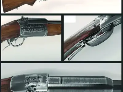 Gun  doublebarrel 3D model