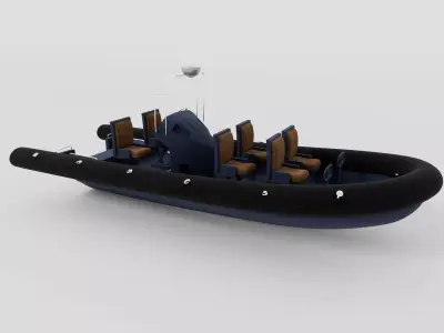 Tugboat Passenger  Low-poly 3D model