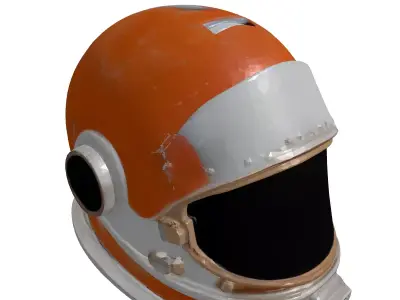 Retro Space Helmet 3D Model 3D model