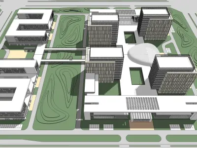 Sketchup Commercial Office Complex 210 3D model